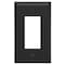 Amerelle Amerelle Century Matte Black 1 gang Stamped Steel Decorator Wall Plate 1 pk 163RMB - alternate 1